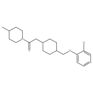 2-(4-{[(3-Chloropyridin-4-yl)oxy]methyl}piperidin-1-yl)-1-(4-methylpiperidin-1-yl)ethan-1-one Structure