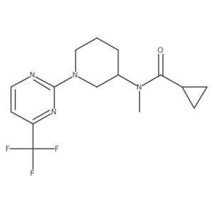 N-methyl-N-{1-[4-(trifluoromethyl)pyrimidin-2-yl]piperidin-3-yl}cyclopropanecarboxamide结构式