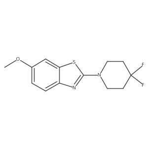 2-(4,4-Difluoropiperidin-1-yl)-6-methoxy-1,3-benzothiazole结构式