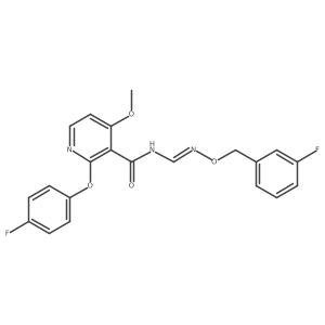 N-({[(3-fluorobenzyl)oxy]imino}methyl)-2-(4-fluorophenoxy)-4-methoxynicotinamide结构式