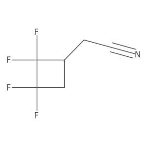 2-(2,2,3,3-Tetrafluorocyclobutyl)acetonitrile结构式