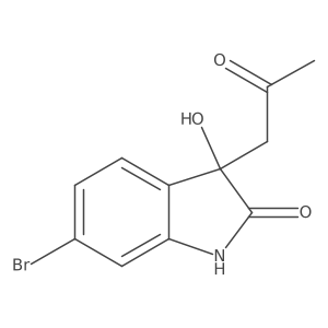 6-bromo-3-hydroxy-3-(2-oxopropyl)-2,3-dihydro-1H-indol-2-one Structure