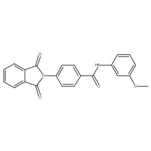 4-(1,3-dioxoisoindolin-2-yl)-N-(3-methoxyphenyl)benzamide结构式