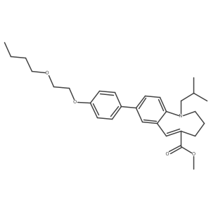 methyl (E)-8-(4-(2-butoxyethoxy)phenyl)-1-isobutyl-1,2,3,4-tetrahydrobenzo[b]azocine-5-carboxylate结构式
