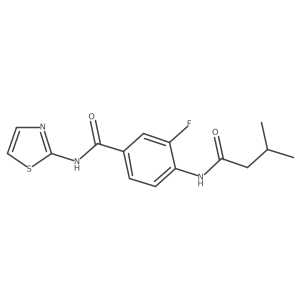 3-Fluoro-4-(3-methylbutyrylamino)-N-(thiazol-2-yl)benzamide结构式
