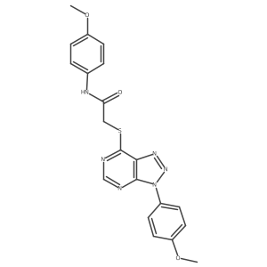 N-(4-methoxyphenyl)-2-((3-(4-methoxyphenyl)-3H-[1,2,3]triazolo[4,5-d]pyrimidin-7-yl)thio)acetamide结构式