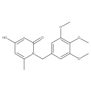 4-hydroxy-6-methyl-1-(3,4,5-trimethoxybenzyl)pyridin-2(1H)-one结构式