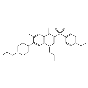 3-((4-ethylphenyl)sulfonyl)-6-fluoro-1-propyl-7-(4-propylpiperazin-1-yl)quinolin-4(1H)-one Structure