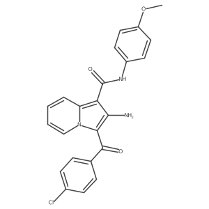 2-amino-3-(4-chlorobenzoyl)-N-(4-methoxyphenyl)indolizine-1-carboxamide Structure