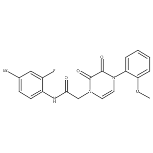 N-(4-bromo-2-fluorophenyl)-2-(4-(2-methoxyphenyl)-2,3-dioxo-3,4-dihydropyrazin-1(2H)-yl)acetamide结构式