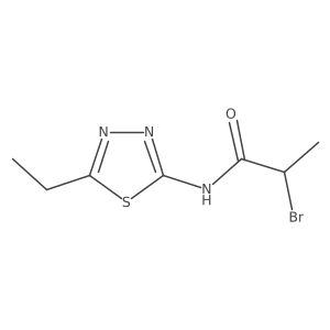 2-bromo-N-(5-ethyl-1,3,4-thiadiazol-2-yl)propanamide Structure
