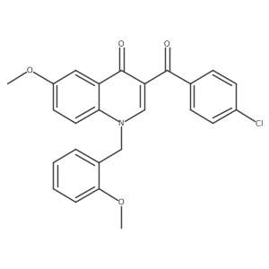 3-(4-Chlorobenzoyl)-6-methoxy-1-[(2-methoxyphenyl)methyl]-1,4-dihydroquinolin-4-one结构式