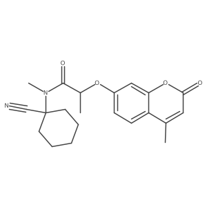 N-(1-cyanocyclohexyl)-N-methyl-2-[(4-methyl-2-oxo-2H-chromen-7-yl)oxy]propanamide Structure