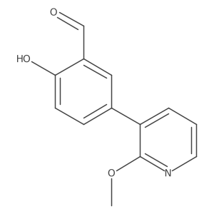 2-hydroxy-5-(2-methoxy-3-pyridyl)benzaldehyde结构式
