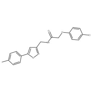 2-(4-chlorophenoxy)-N-((5-(p-tolyl)isoxazol-3-yl)methyl)acetamide结构式