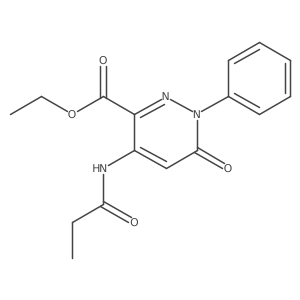 Ethyl 6-oxo-1-phenyl-4-propionamido-1,6-dihydropyridazine-3-carboxylate Structure