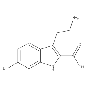 1h-Indole-2-carboxylic acid,3-(2-aminoethyl)-6-bromo-结构式