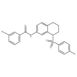 3-bromo-N-(1-((4-fluorophenyl)sulfonyl)-1,2,3,4-tetrahydroquinolin-7-yl)benzamide Structure