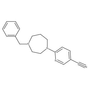 6-(4-Benzyl-1,4-diazepan-1-yl)nicotinonitrile结构式