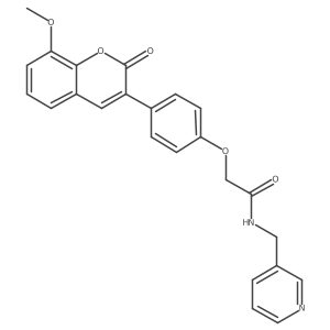 2-[4-(8-methoxy-2-oxo-2H-chromen-3-yl)phenoxy]-N-(pyridin-3-ylmethyl)acetamide结构式