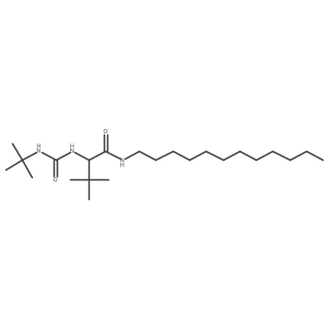 Butanamide, 2-[[[(1,1-dimethylethyl)amino]carbonyl]amino]-N-dodecyl-3,3-dimethyl-, (S)- Structure