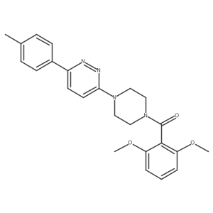 (2,6-Dimethoxyphenyl)(4-(6-(p-tolyl)pyridazin-3-yl)piperazin-1-yl)methanone结构式