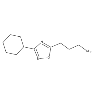 3-(3-Cyclohexyl-1,2,4-oxadiazol-5-yl)propan-1-amine结构式