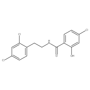 4-chloro-N-[2-(2,4-dichlorophenyl)ethyl]-2-hydroxybenzamide结构式