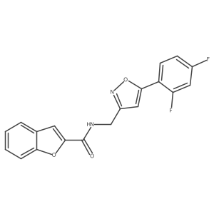 N-((5-(2,4-difluorophenyl)isoxazol-3-yl)methyl)benzofuran-2-carboxamide结构式