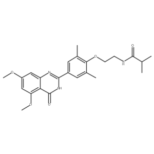 N-[2-[4-(3,4-dihydro-5,7-dimethoxy-4-oxo-2-quinazolinyl)-2,6-dimethylphenoxy]ethyl]-2-methylpropanamide结构式