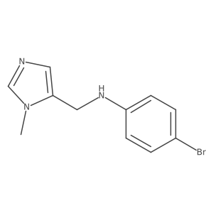 4-bromo-N-[(3-methylimidazol-4-yl)methyl]aniline Structure