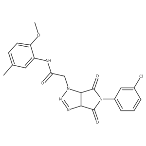 2-[5-(3-chlorophenyl)-4,6-dioxo-4,5,6,6a-tetrahydropyrrolo[3,4-d][1,2,3]triazol-1(3aH)-yl]-N-(2-methoxy-5-methylphenyl)acetamide Structure