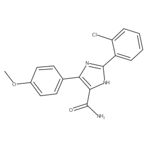 2-(2-chlorophenyl)-4-(4-methoxyphenyl)-1H-imidazole-5-carboxamide结构式