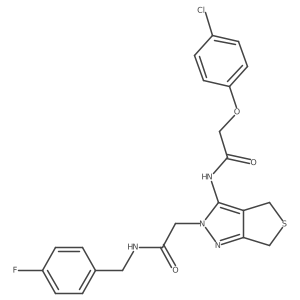 O=C(Cn1nc2c(c1NC(=O)COc1ccc(Cl)cc1)CSC2)NCc1ccc(F)cc1结构式