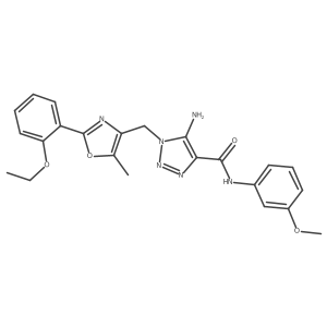 5-amino-1-{[2-(2-ethoxyphenyl)-5-methyl-1,3-oxazol-4-yl]methyl}-N-(3-methoxyphenyl)-1H-1,2,3-triazole-4-carboxamide Structure