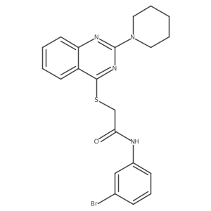 N-(3-bromophenyl)-2-[(2-piperidin-1-ylquinazolin-4-yl)thio]acetamide Structure
