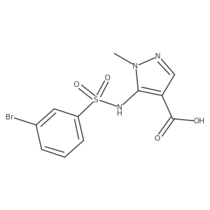 1H-Pyrazole-4-carboxylic acid, 5-[[(3-bromophenyl)sulfonyl]amino]-1-methyl- Structure