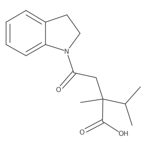 4-(2,3-Dihydroindol-1-yl)-2-methyl-4-oxo-2-propan-2-ylbutanoic acid结构式