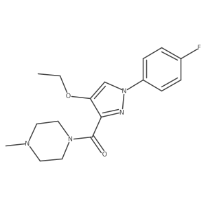 (4-ethoxy-1-(4-fluorophenyl)-1H-pyrazol-3-yl)(4-methylpiperazin-1-yl)methanone结构式