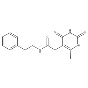 2-(6-methyl-2,4-dioxo-1,2,3,4-tetrahydropyrimidin-5-yl)-N-phenethylacetamide结构式