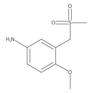 3-(Methanesulfonylmethyl)-4-methoxyaniline结构式