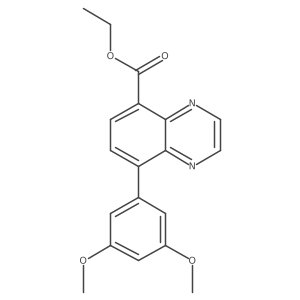8-(3,5-Dimethoxy-phenyl)-quinoxaline-5-carboxylic acid ethyl ester结构式