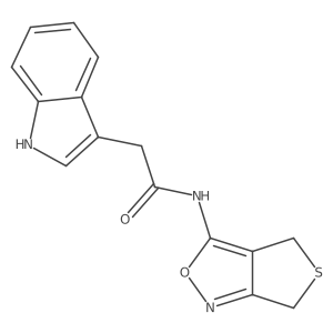 N-(4,6-dihydrothieno[3,4-c]isoxazol-3-yl)-2-(1H-indol-3-yl)acetamide Structure