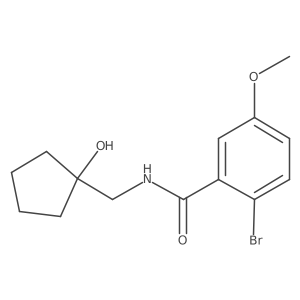 2-bromo-N-[(1-hydroxycyclopentyl)methyl]-5-methoxybenzamide结构式