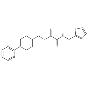 N1-((1-(pyrimidin-2-yl)piperidin-4-yl)methyl)-N2-(thiophen-2-ylmethyl)oxalamide结构式