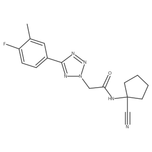 N-(1-cyanocyclopentyl)-2-[5-(4-fluoro-3-methylphenyl)-2H-1,2,3,4-tetrazol-2-yl]acetamide Structure