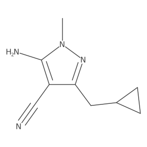 5-aMino-3-(cyclopropylMethyl)-1-Methyl-1H-pyrazole-4-结构式