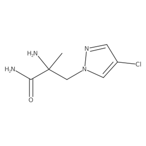 2-Amino-3-(4-chloro-1H-pyrazol-1-YL)-2-methylpropanamide结构式