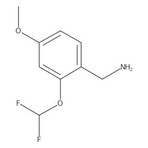 (2-(Difluoromethoxy)-4-methoxyphenyl)methanamine Structure