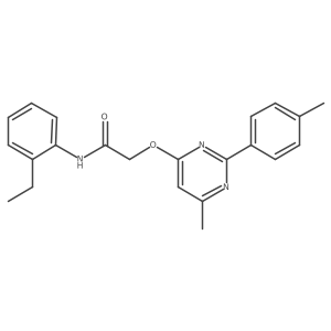 N-(2-ethylphenyl)-2-{[6-methyl-2-(4-methylphenyl)pyrimidin-4-yl]oxy}acetamide Structure